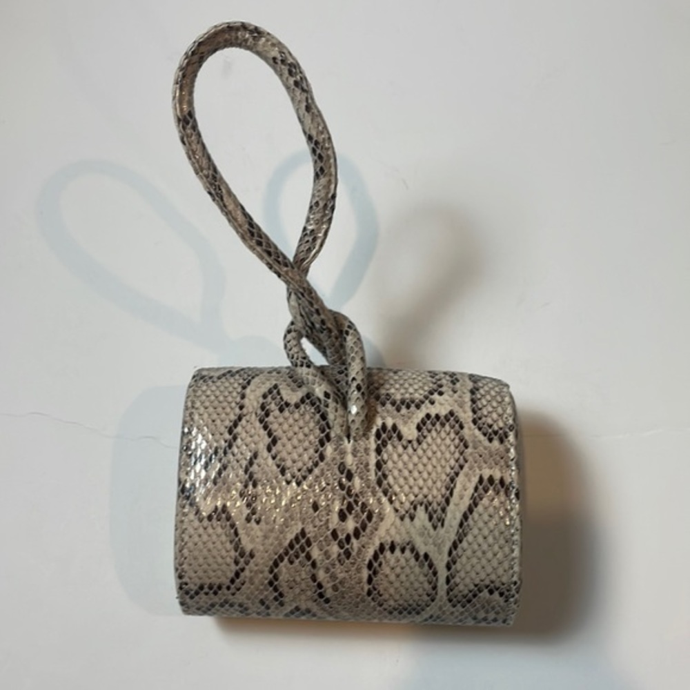 Top Shop Python Wristlet Clutch - image 1